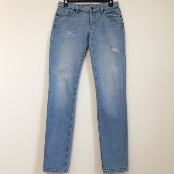 Loft Ann Taylor Low Rise Light Wash Denim Blue Skinny Jeans - Picture 1 of 16